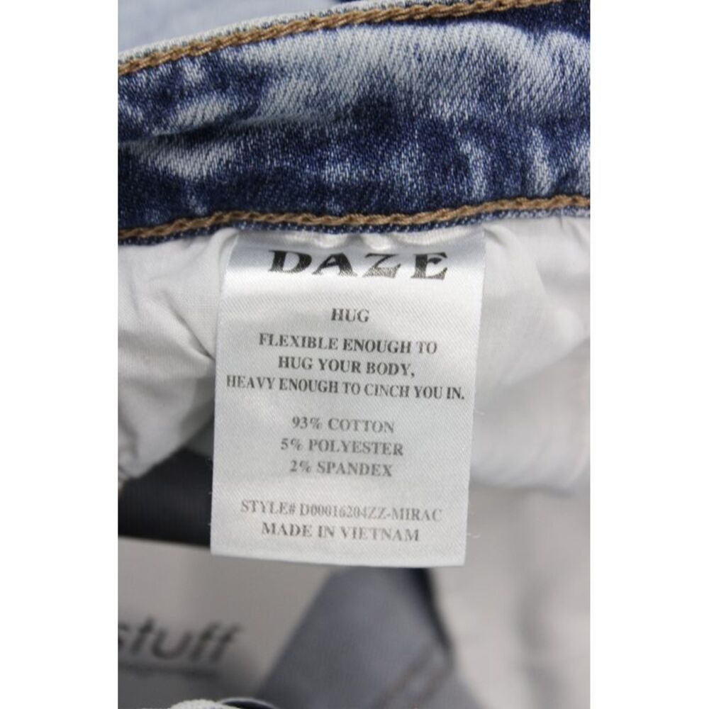 Daze Women Straight Blue Mid Rise Jeans Size 24